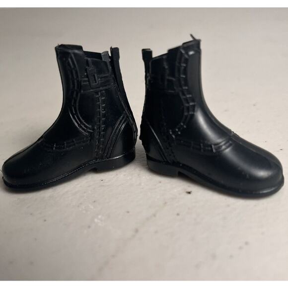 Barbie doll KEN Shoes Black & Gold Boots & Blue Sandal Flip Flops Lot 3 Pairs - Picture 12 of 12